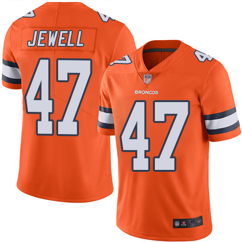 Men Denver Broncos 47 Josey Jewell Limited Orange Rush Vapor Untouchable Football NFL Jersey